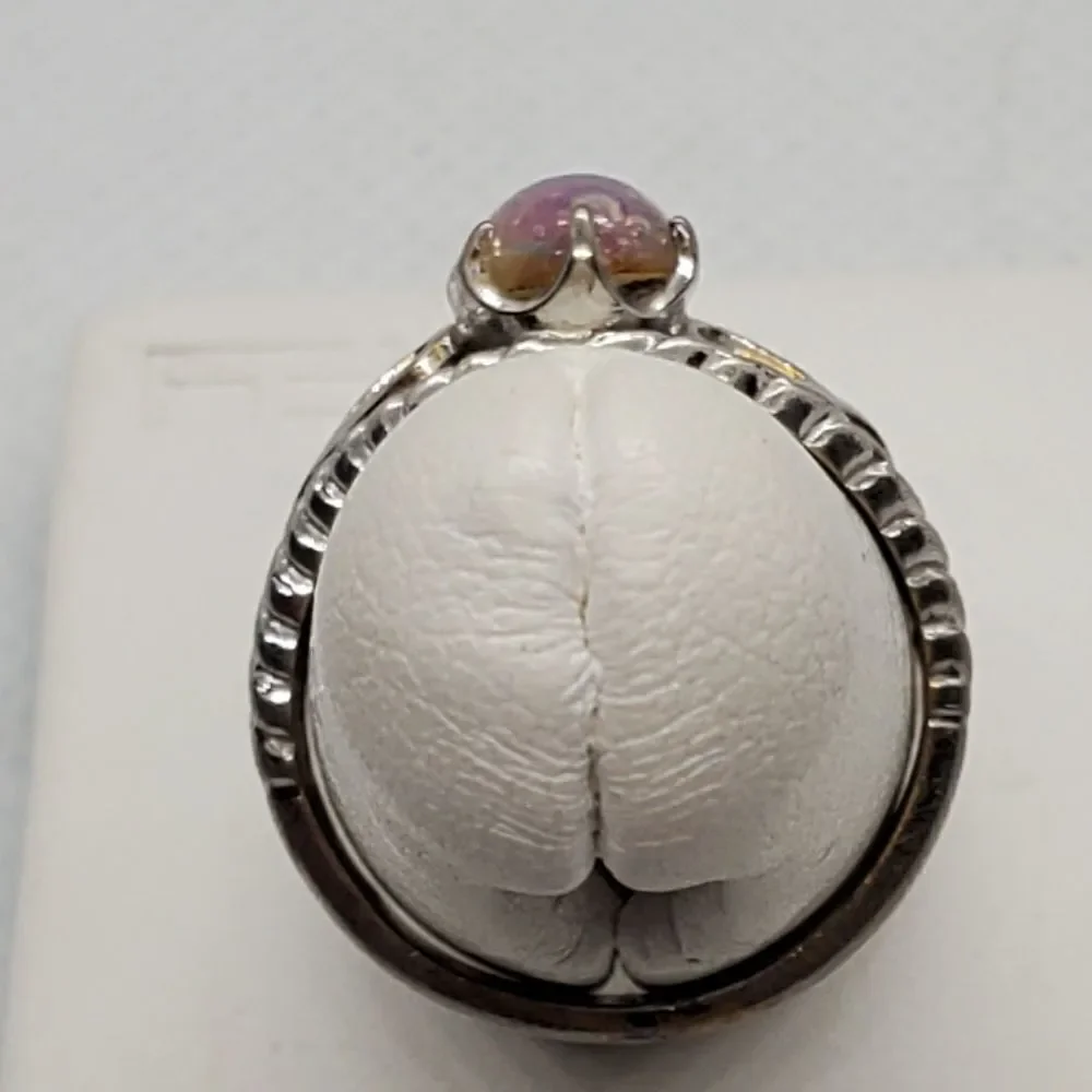 18K HGE Fire Opal Ring